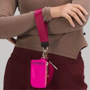 BRAND NEW Lululemon Dual Pouch Wristlet SNCP/POME/BLK